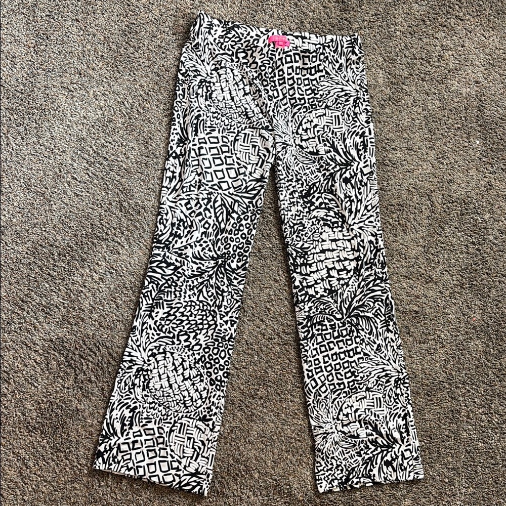 Lilly Pulitzer Black and White Patterned Pants